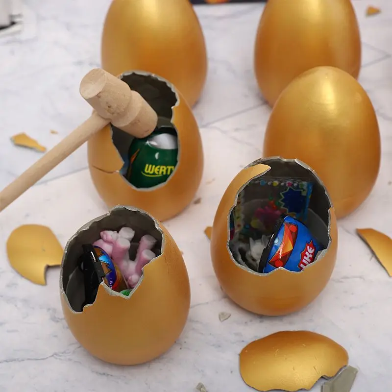 

The Golden Egg Blind Box Smashing Golden Egg Lottery Event Props Include Pull Back Cars and Children's Lottery Toys