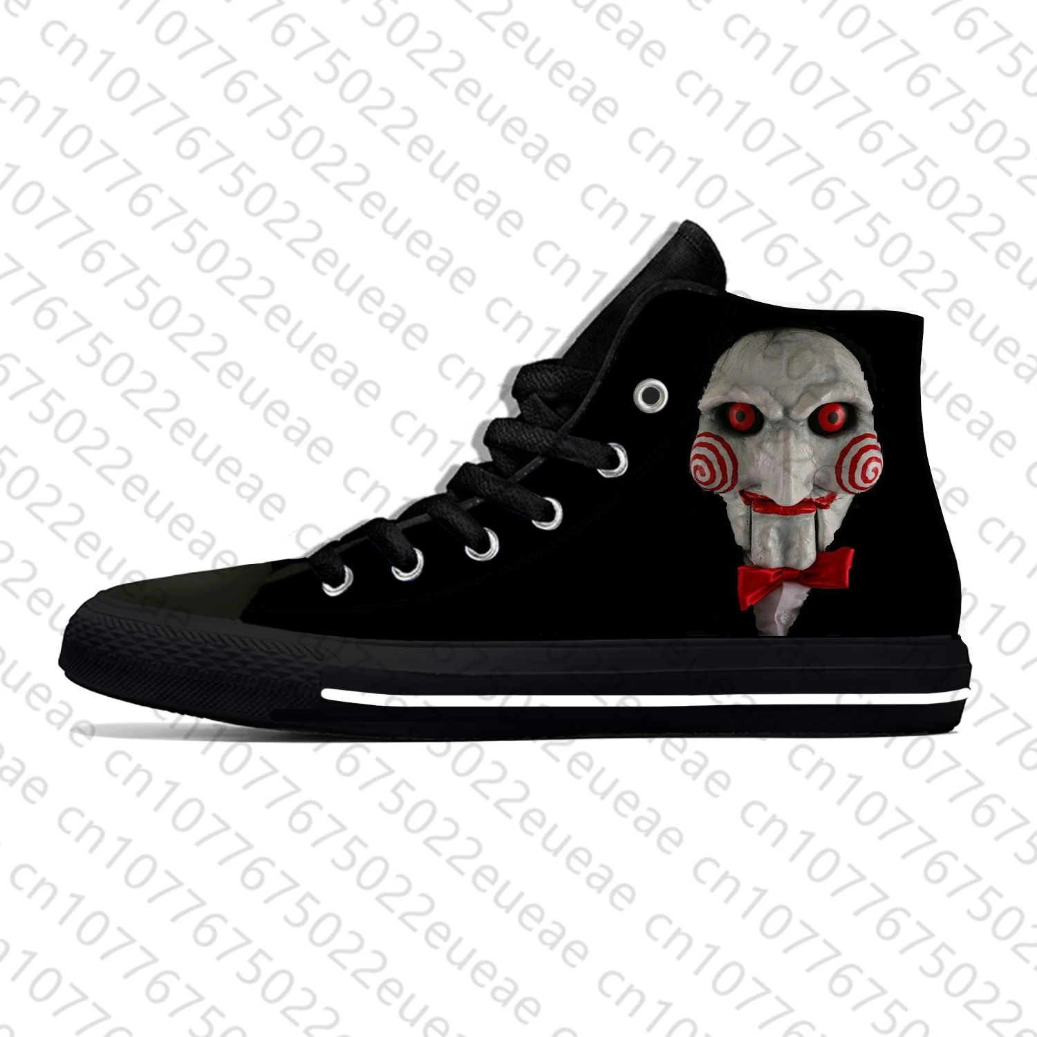 Horror Spaventoso Halloween Saw Billy Puppet Jigsaw Scarpe Di Stoffa Casual High Top Leggero Traspirante Stampa 3D Uomo Donna Sneakers