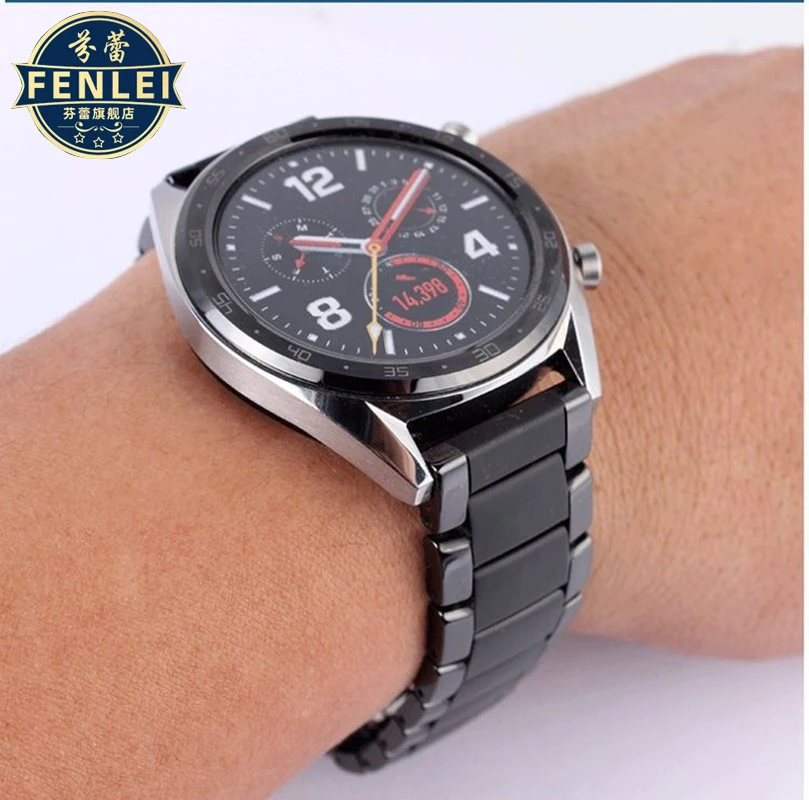 Ceramic Watch strap For Huawei Watch3Pro GT2e/GT2 GT3/2 46MM Honor Magic 2 Smart Band Bracelet Universal Wrist band 18 20mm 22MM
