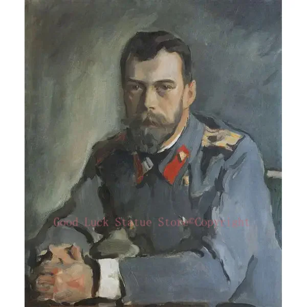 

Emperor of All the Russias Nicholas II Nikolai II of Russia portrait painting-Europe Art oil painting-100% hand painted-custom