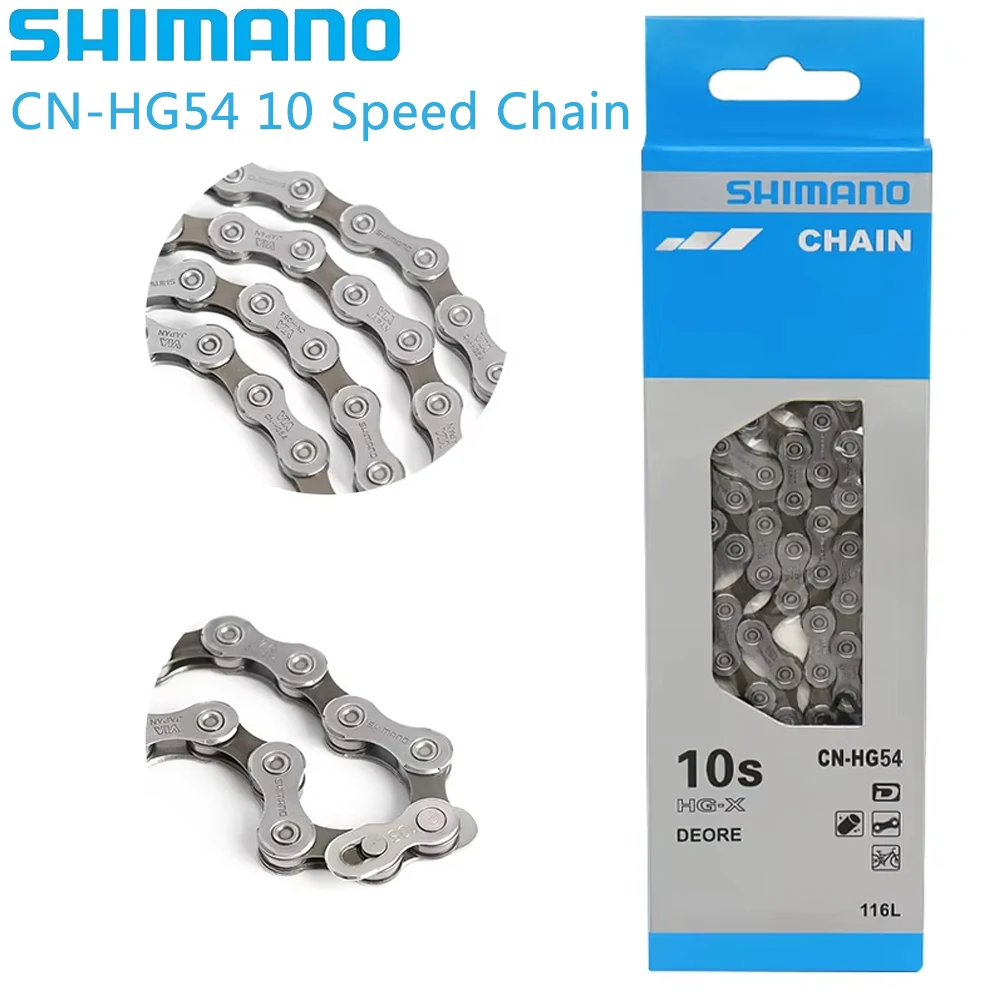 Bicycle Chain SHIMANO DEORE HG54 M4100 10 Speed 116L Links For MTB Super Narrow HG-X
