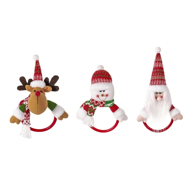 

69HC Towel Hanger Christmas Snowman Holder Hanger Christmas Towel Storage Holder