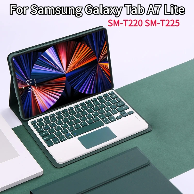 Teclado Case para Samsung Galaxy Tab Capa Stand Tablet Wireles Destacáveis a7 Lite 8.7 Sm-t220 2023