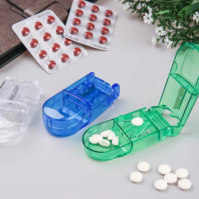 Boîte de rangement portable pour médicaments à domicile, étui à pilules,  coupe-tablette, séparateur, compartiment de