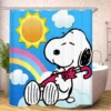 Anime Snoopy Colorful Shower Curtain 1pcs Waterproof Bath Screen Curtains with Hooks for Bathroom Decor 2