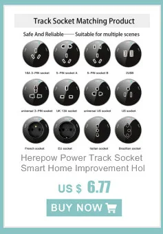 Herepow Universal Plug Converter FR AU US UK To EU Travel Adapter High Quality Home Plug Adapter 16A 250V Wall Electric Socket