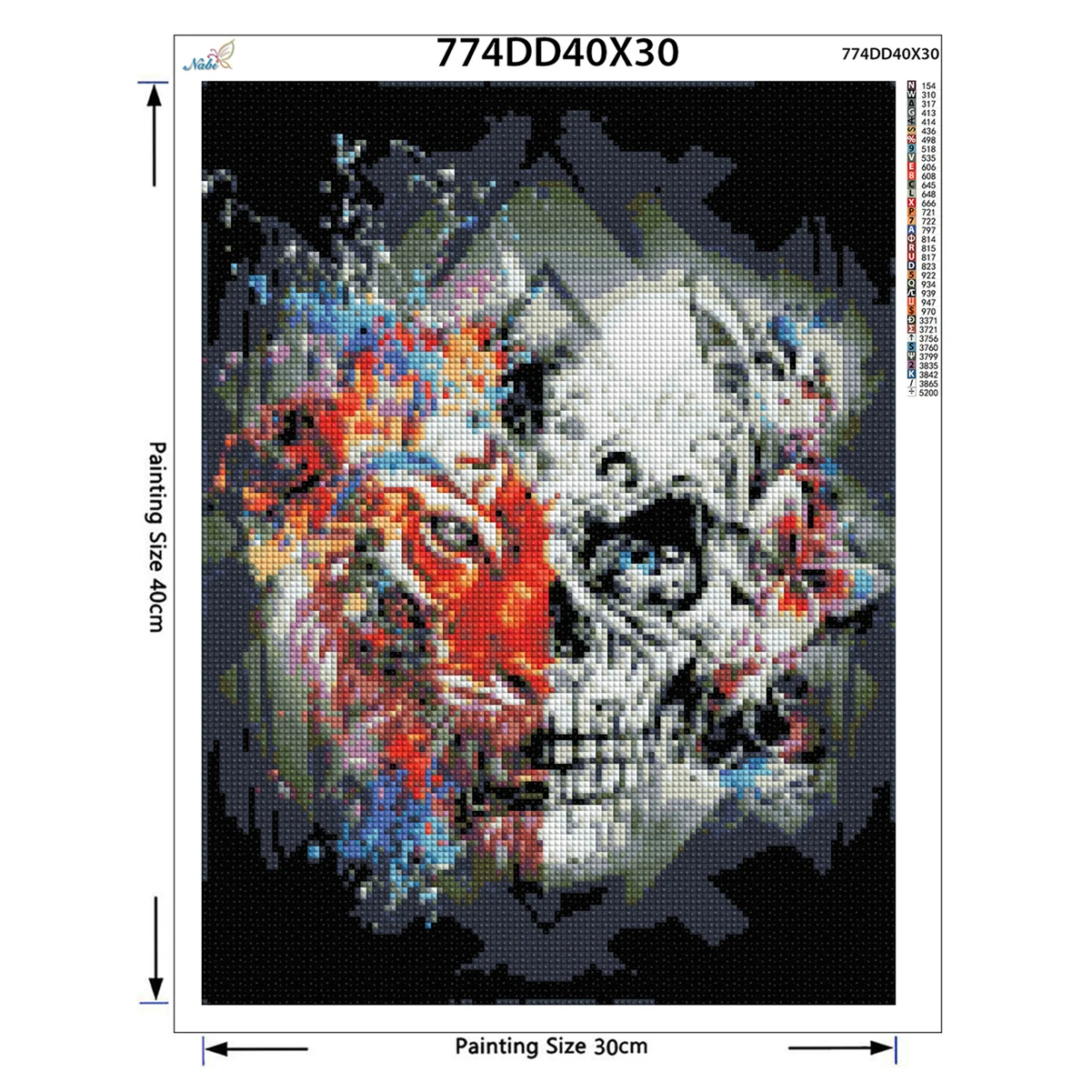5D Diamond Painting Skull Lion Embroidery Cross Stitch Decoration Full Square Diamond Mosaic