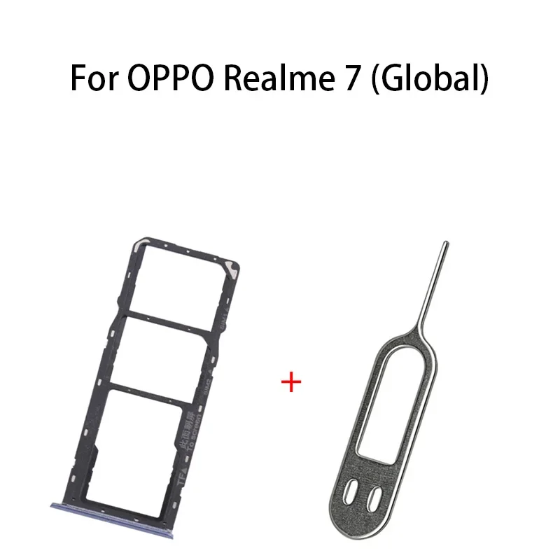 OPPO Realme 7용 SIM 카드 트레이 + SIM 카드 트레이 소켓 리더 홀더 슬롯(글로벌)
