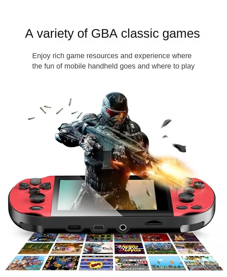 1200 IN 1 Retro Game Console 3.5 Inch Screen 16-bit Portable Pocket TV Game Console AV Out Mini Handheld Player For Kids Gift
