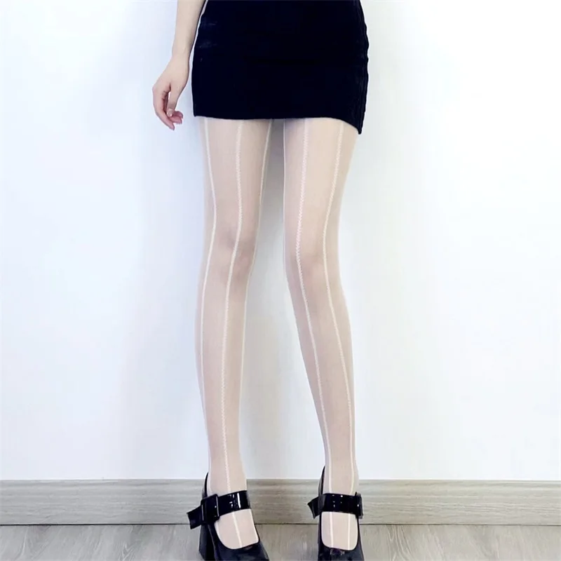 Women y2k Sheer Stocking Leggings Wheat Jacquard Tights Pantyhose for Dress Date Club Streetwear