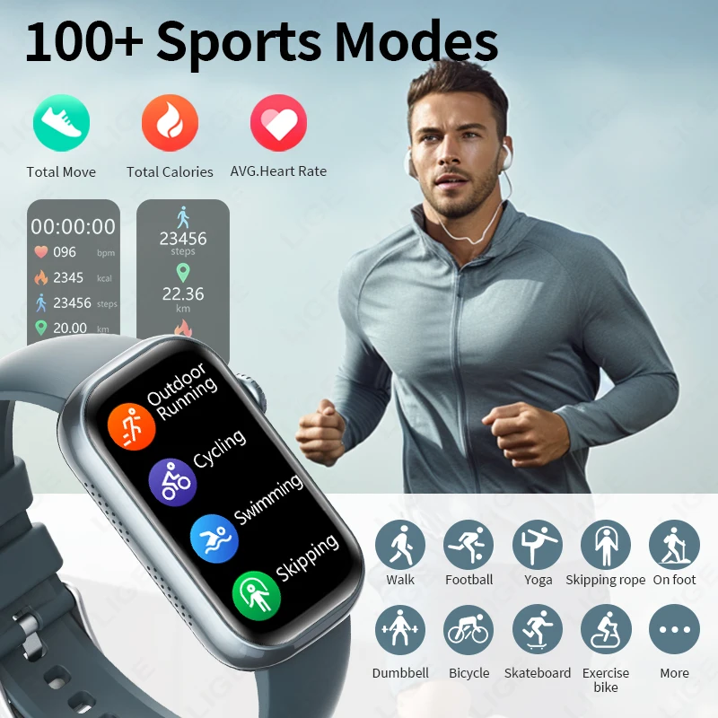 For Android IOS Smart Bracelet Women Smartwatch Men Heart Rate Blood Oxygen Waterproof Sport Smart Band Watch For Ladies 2026