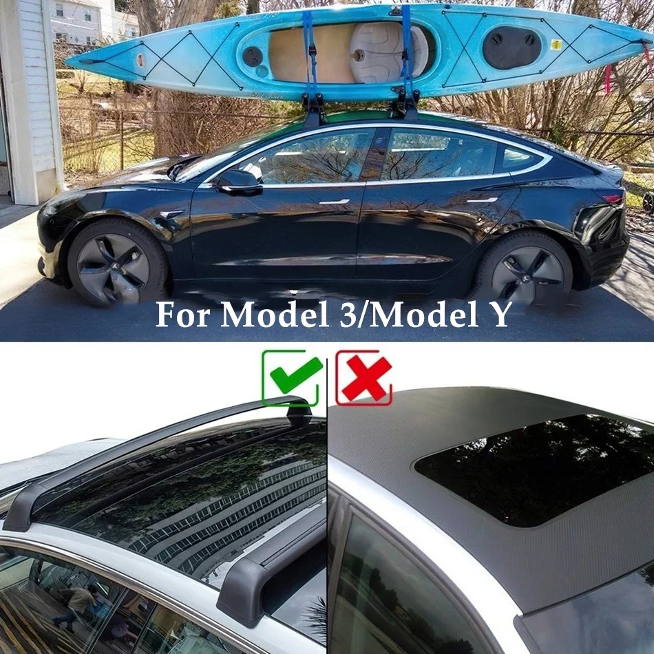 Model Y Roof Rails Tesla Kayak Rack Aluminum Roof Rack With Anti