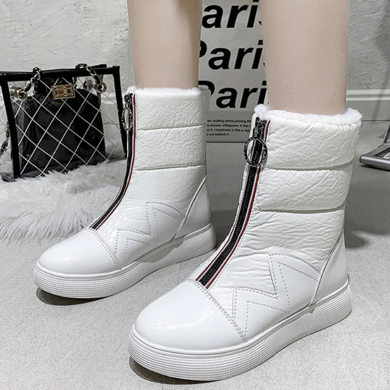 Women Snow Boots Platform Winter Boots Thick Plush Waterproof Slip Winter Shoes High Girls Warm Fur 2023 Female Shoes for Women