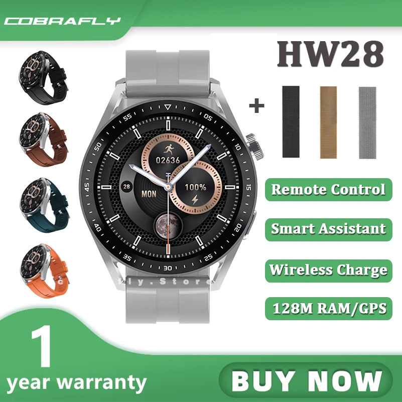 2022 Смарт-часы HW28 NFC смарт-браслет мужской голосовой помощник Bluetooth Вызов IP68 трекер