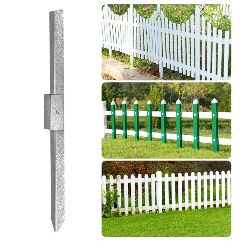 Steel Fence Stakes Heavy Duty Ground Stakes Thickened Barrier Bracket Repairing Accessories For Mailbox Reinforcement
