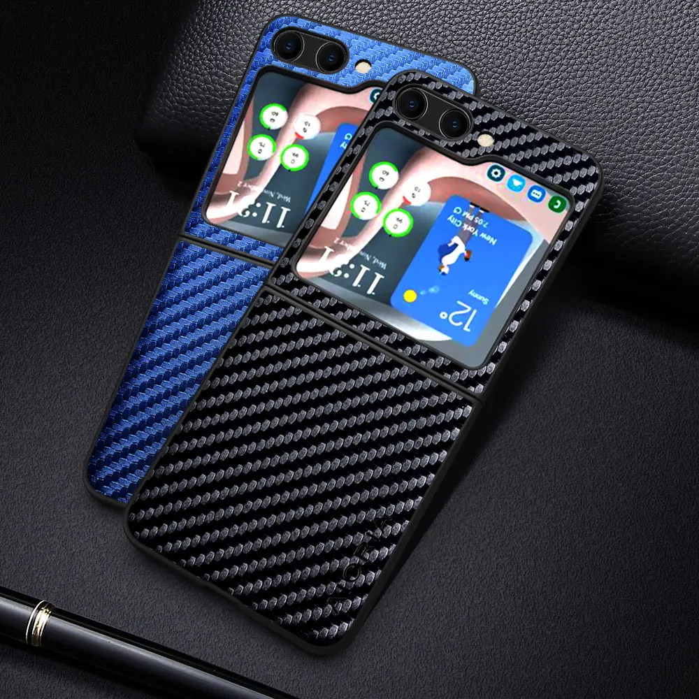 Carbon Fibre Shockproof Slim Non-Slip Full Body Protective Phone Case