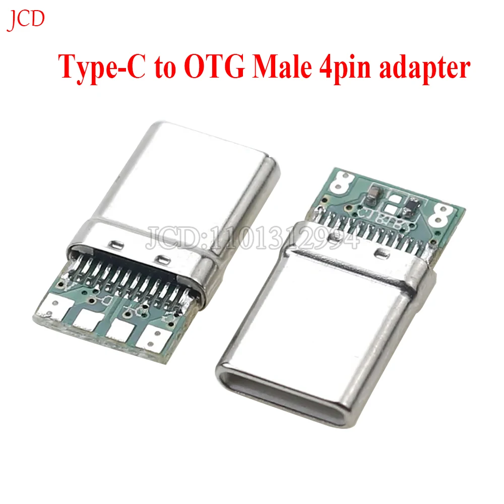 1-20PCS Type-c OTG 남성 4P, 5.1K 저항 데이터 전원 어댑터 4 솔더 조인트 플러그 USB 어댑터