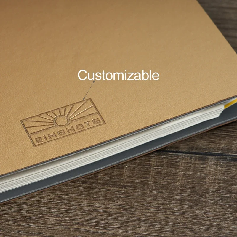 Fromthenon A5 버섯 구멍 노트북 커버 PP/PU 가죽 디스크 바운드 루스 리프 플래너 쉘 비즈니스 문구 액세서리