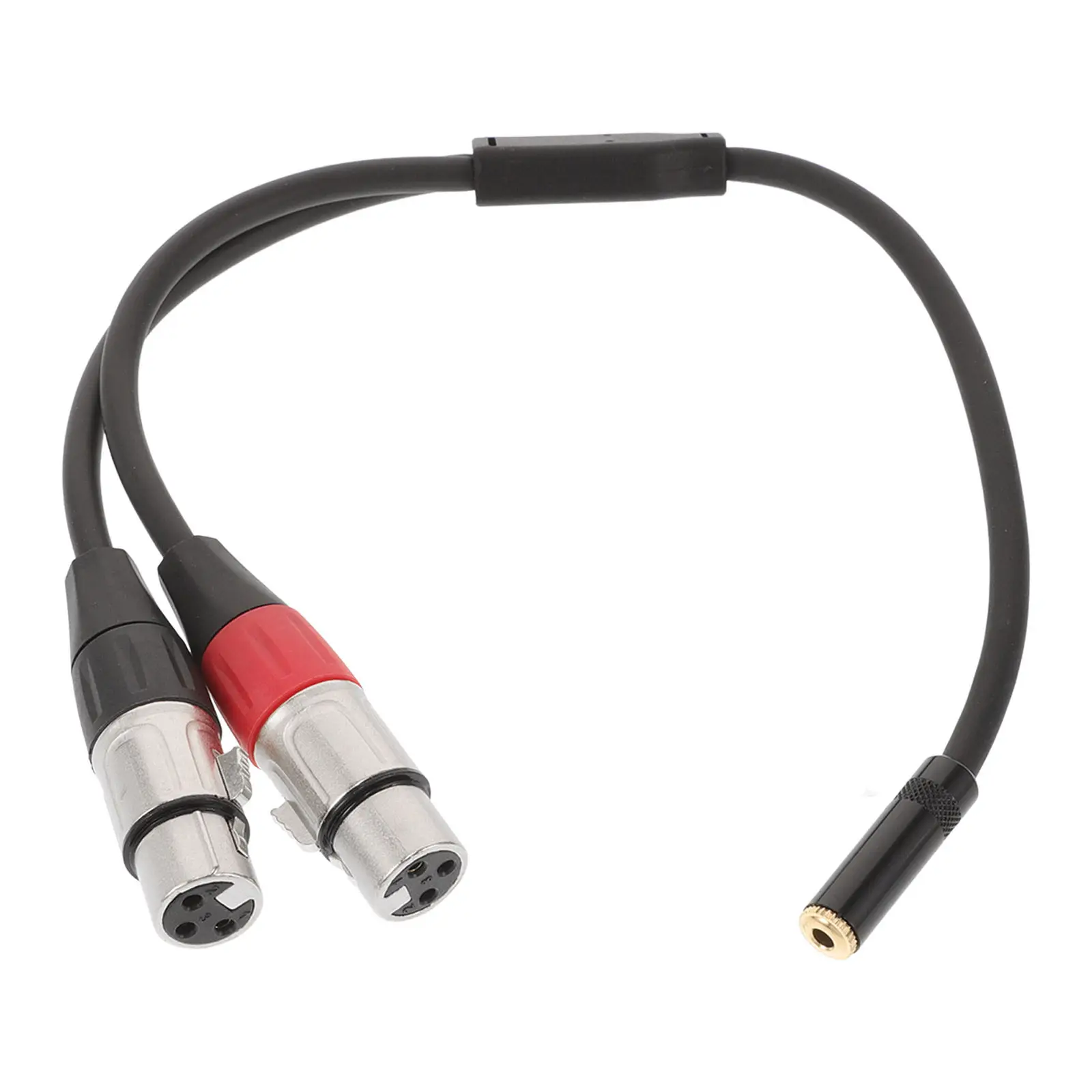 0. 밸런스드 XLR Y 스플리터 케이블 3.5mm TRS - 듀얼 3핀 XLR 암 커넥터, 금도금, 이중 차폐, 오디오 녹음 및 라이브 방송용