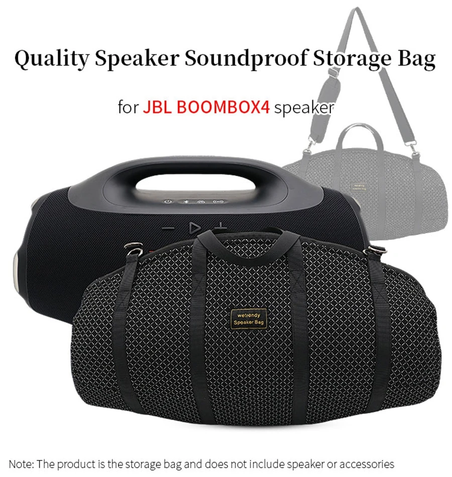 Portable Speaker Bag for JBL BOOMBOX4 Speaker Sound Permeable Bags BOOMBOX 4 Gen Transparent Box Outdoors Travel Carrying Case