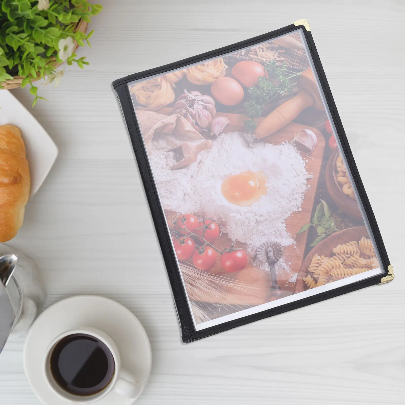 투명 메뉴 바인더 (레스토랑, 바, 호텔, 연회 메뉴, 주문서, 서버북, 음료 메뉴, 투명 삽입 메뉴 홀더)