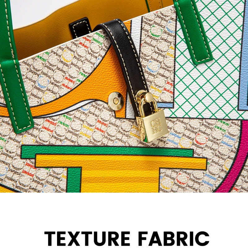 حقيبة يد نسائية ذات سعة كبيرة، بتصميم طباعة أزياء...