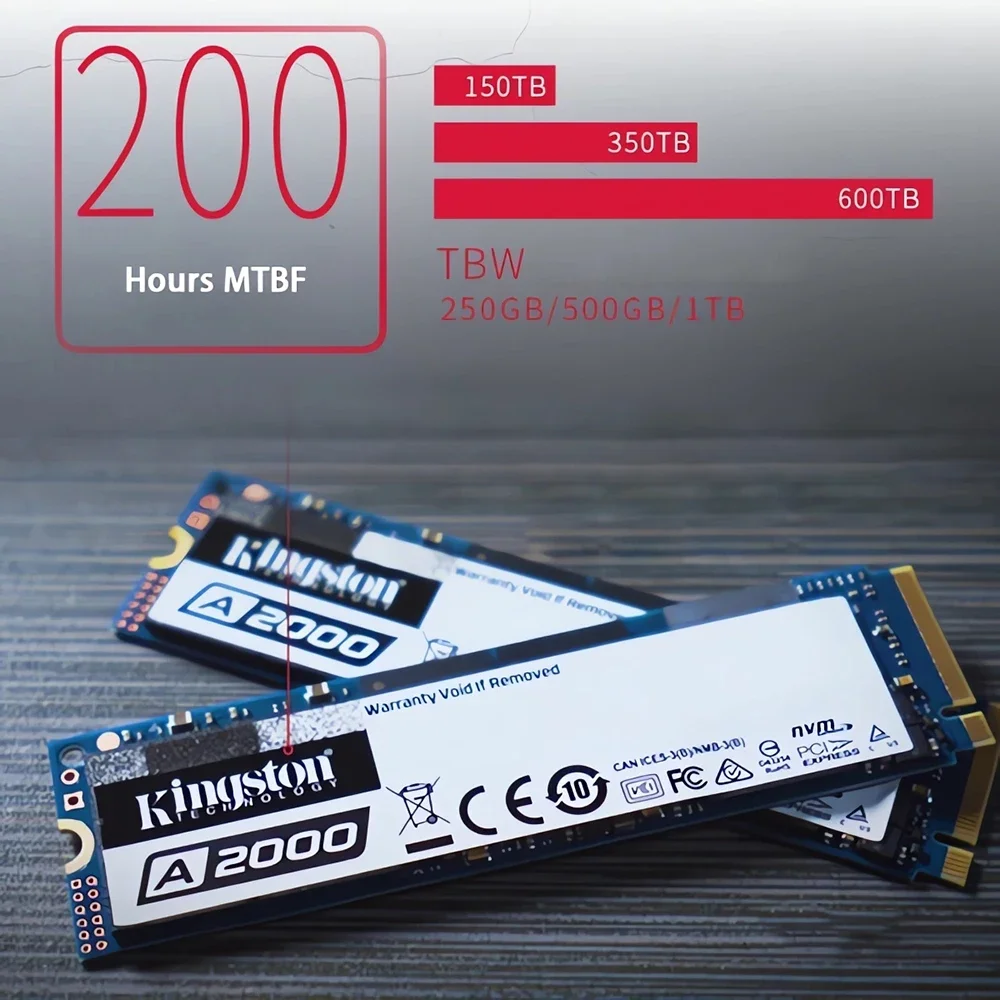 Kingston-disco Rígido Interno Ssd A2000 Nvme Pcie M.2 2280 250gb 500gb Também para pc Notebook Desktop - Imagem 6