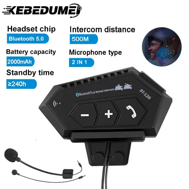 

Гарнитура для мотоциклетного шлема, Bluetooth 5,0, 2000 мА · ч