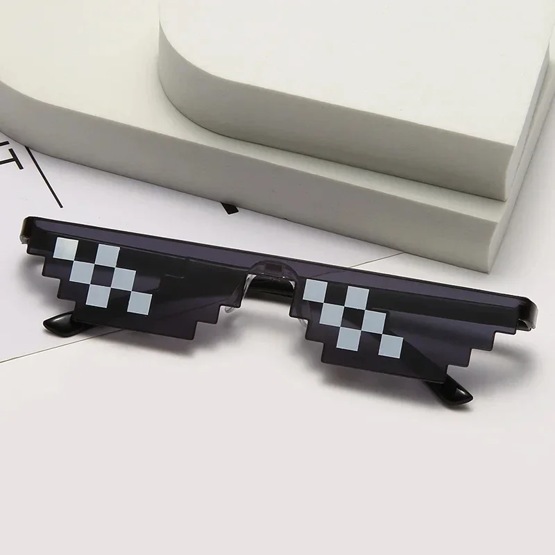Mosaic Sunglasses For Mens Womens Pixel Black Retro Gamer Robot Sunglasses Cool Party Vintage Shades Eyewear Funny Sunglasses Vintage Sunglasses