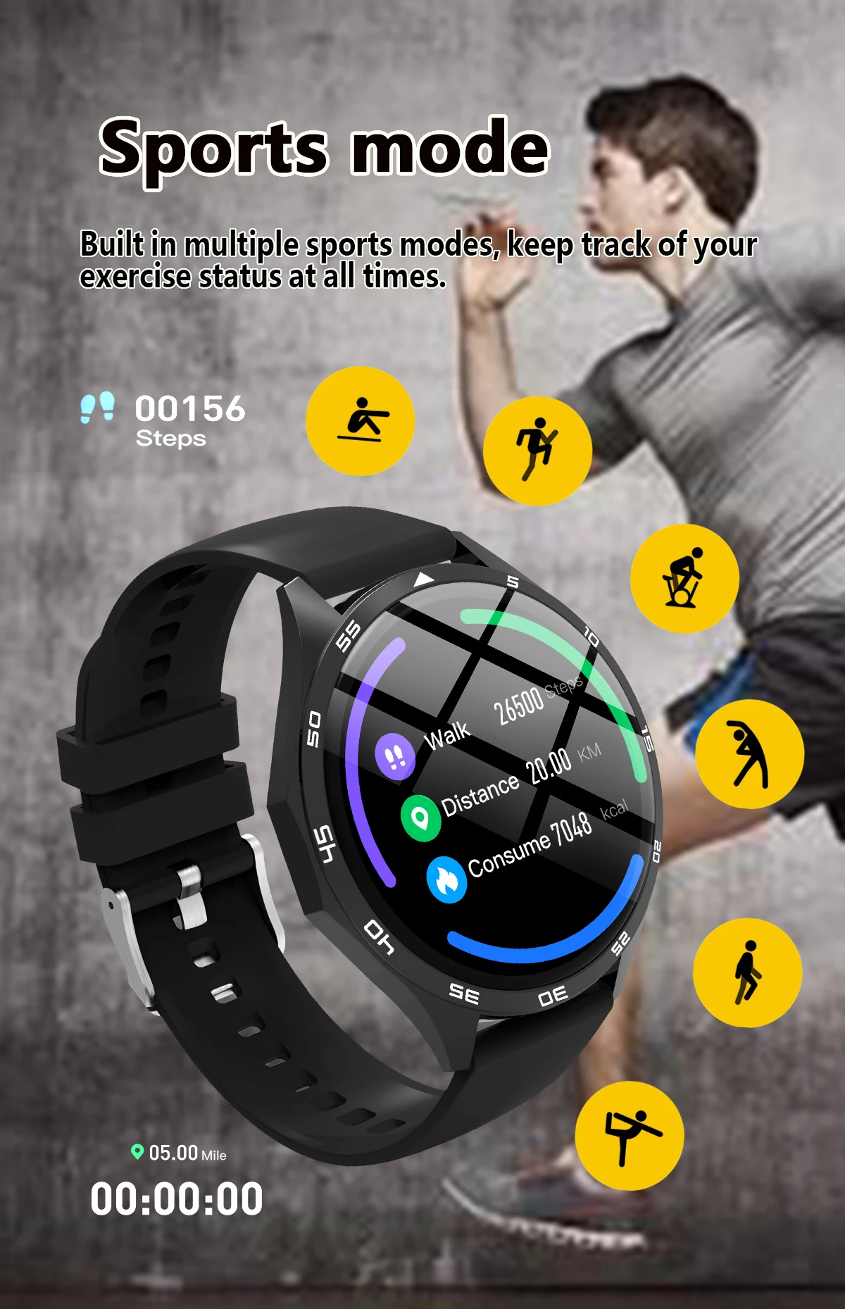 2025 New Smart Watch Men Women Multi-Sport Mode HD Amoled 1.50 Inch SmartWatch Bluetooth Calling Call Life-Waterproof Watch 4