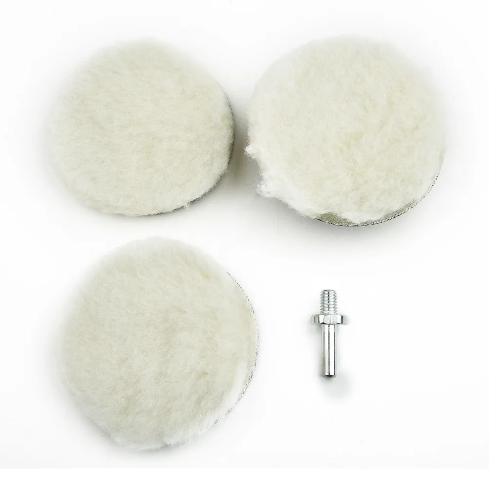 

5Pcs 4Inch Buffing Polishing Pads Wool Wheel Mop Kit For Car Polisher Drill Polishing Paste Soft And Fine Automobiles Filters