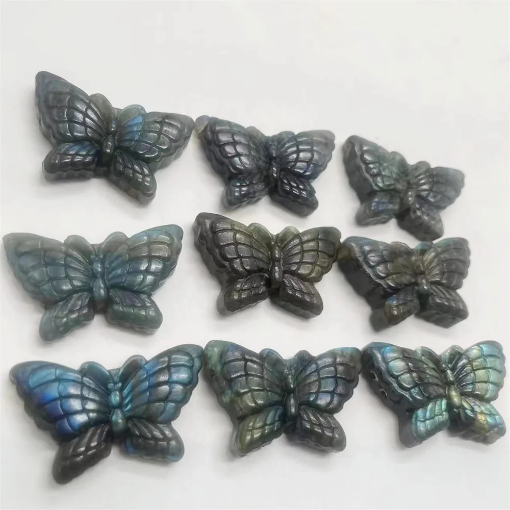 Bulk Wholesale Gemstone Carving Crafts Labradorite Butterfly Crystal Healing Stones Crystal Butterfly 4
