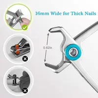 Nail Clippers for Men Thick Nails - 16mm Wide Jaw Opening Large Toe Nail Clippers Heave Duty Sharp Toenail Clippers for Seniors 2