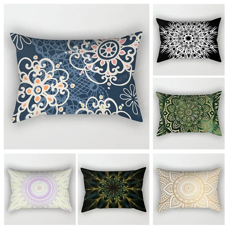 Nordic Fall Throw Pillow Covers – Boho Mandala Cushion Covers 1