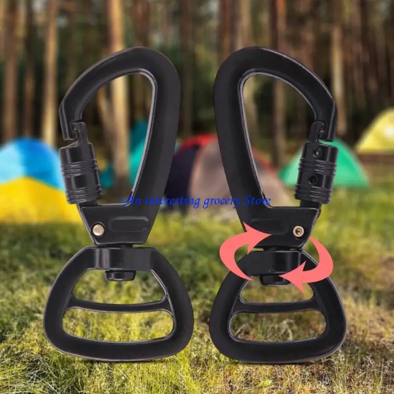 652d 360 rotierende starke Spannungshummer Schnalle Outdoor -Wirbel Haken Carabiner Zinklegierungen Springhaken Gepäckzubehör – Detail 9