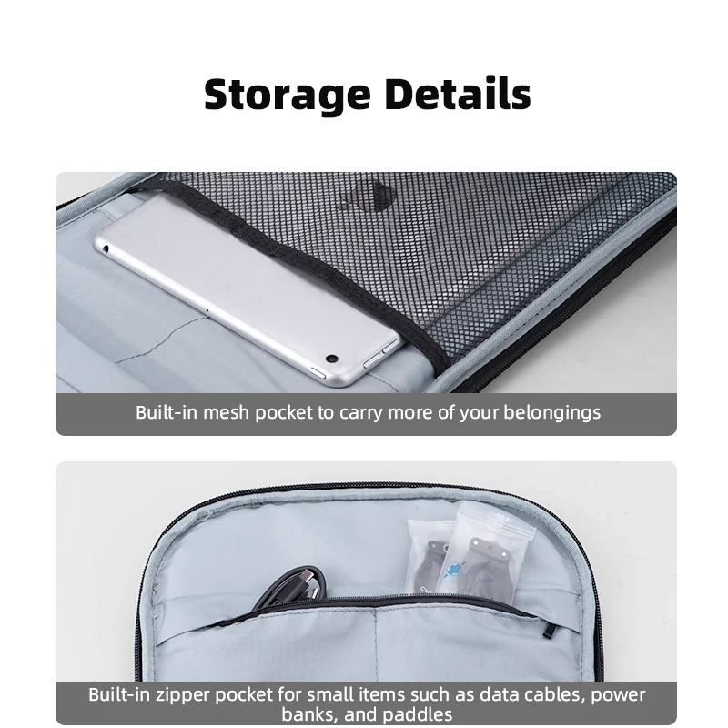 Description Picture 6 of itemStorage Bag for DJI Avata 2/Air 3S/FPV Combo Drone Backpack Remote Control Handle Waterproof Case for Glasses 2/V2 Accessories