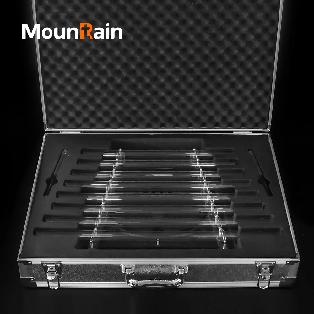 Clear Quartz Crystal Singing Harp with Aluminum Alloy Box 440hz/432hz 8 Tubes Note CDEFGABC in 5th Ocatve