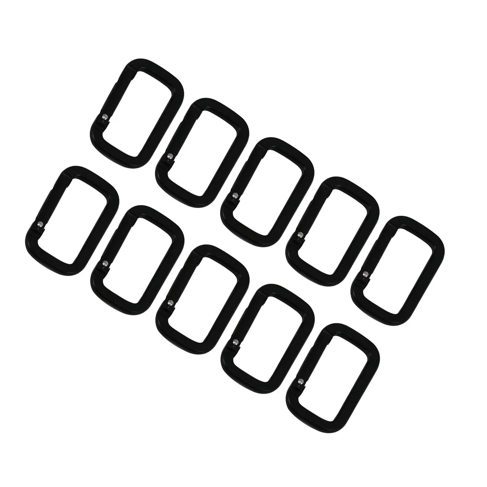 

10 PCS Carabiner Camping Keychain Climbing Buckle Portable Outdoor Mouth-shaped