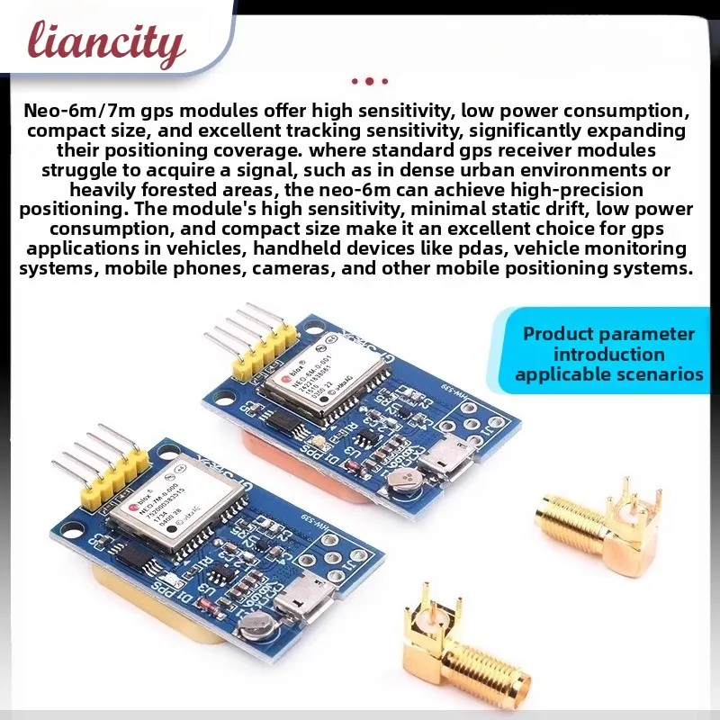 Module GPS NEO-6M NEO-7M avec Antenne IPEX pour Arduino STM32