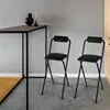 Bar Stool with Backrest, Leather Padded Counter Height Foldable Stool, Portable Folding High Seat Tall Bar Chairs for Home Cafe 6