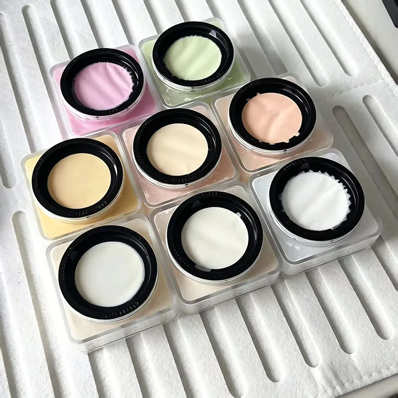 Polvere Compatta Viso 8 Colori per il Trucco, Controllo Olio, Fondotinta a Copertura Totale, Impermeabile e a Lunga Durata - immagine 5