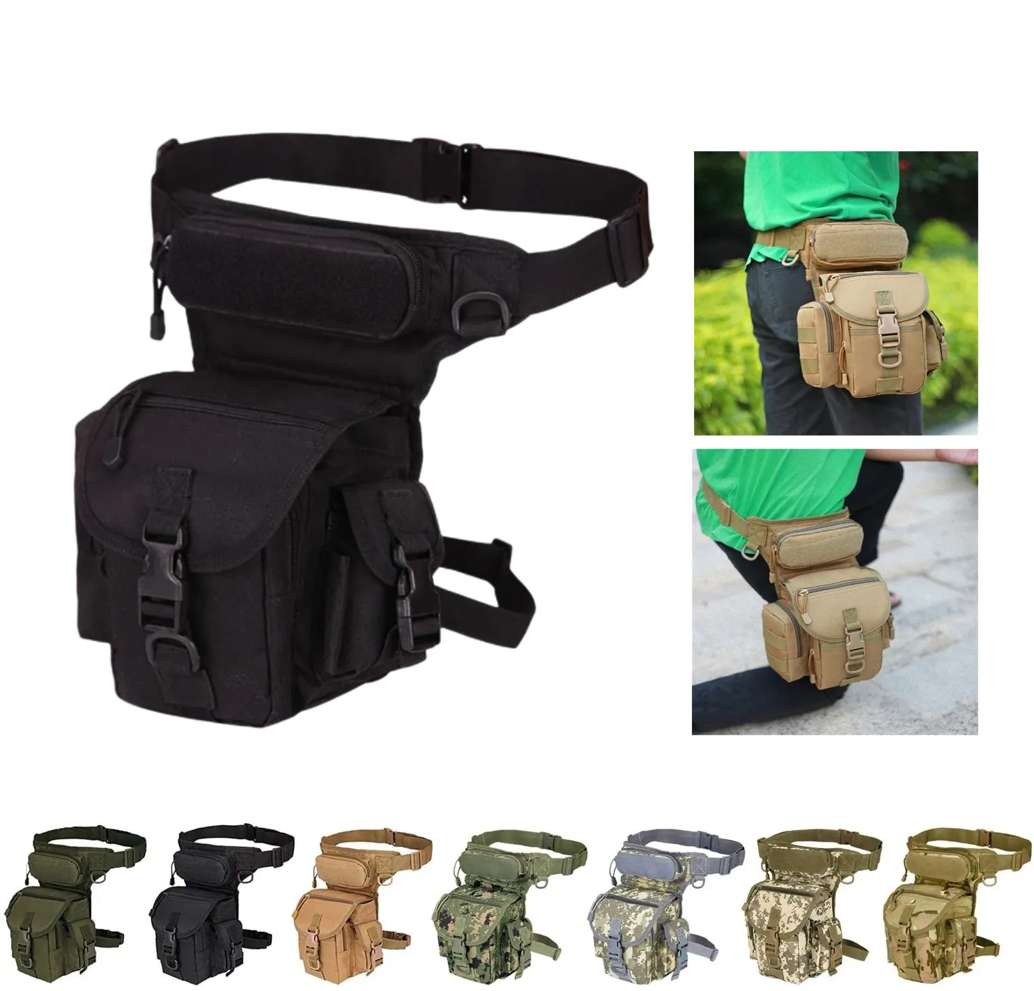 Sac cuisse étanche tactique - Pochette pratique pour pêche avec accès rapide accessoires