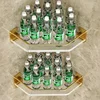 Acrylic Bathroom Shelf without Drilling Gold Rustproof Kitchen Toilet Shower Room Skincare Shampoo Corner Shelf Rack with Hook 3