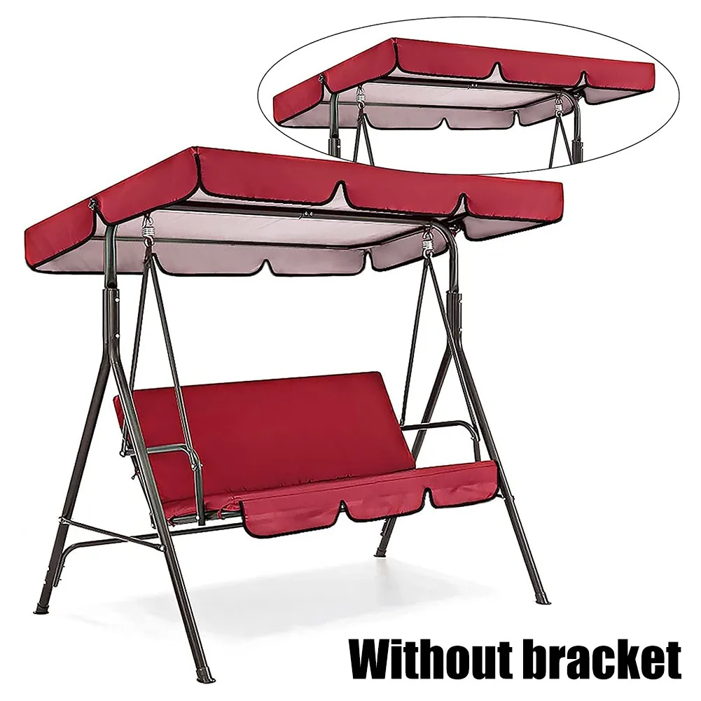 Garden Outdoor 3 Person Metal Porch Swing Chair Bench W Canopy