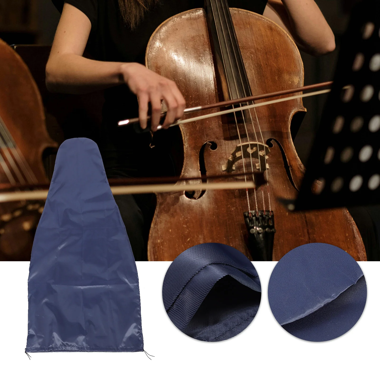 Silk Fabric Cello Cover Protector Anti Scratch Musical Instrument Case Cover Cello Accessories Practice