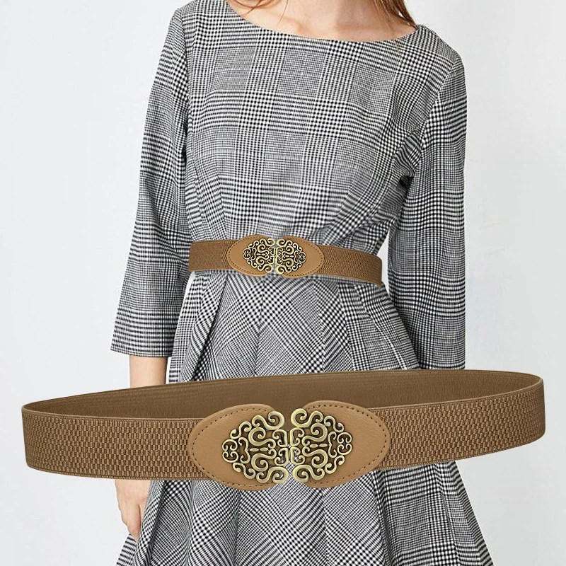 

Waist Belt for Women with Elastic Decoration Matching Skirts Sweaters Down Jackets High-end Feel Waistband Factory Direct Sales
