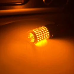 Set of 2 LED Bulbs - High-Performance CanBus Lamp for Reverse and Turn Signal Lights (Amber Yellow)