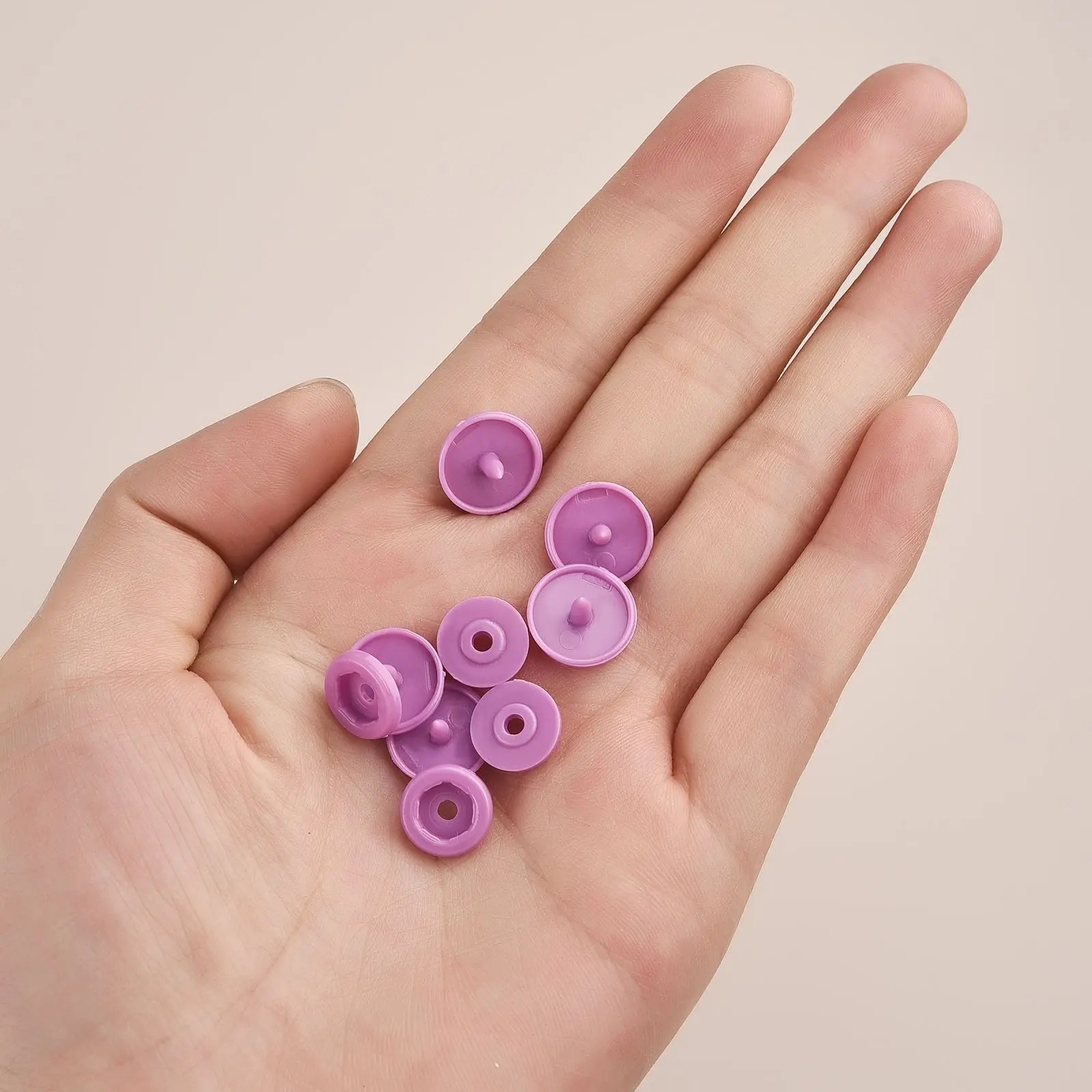 20pcs Round Plastic Snaps Button Press Stud Fasteners For Baby