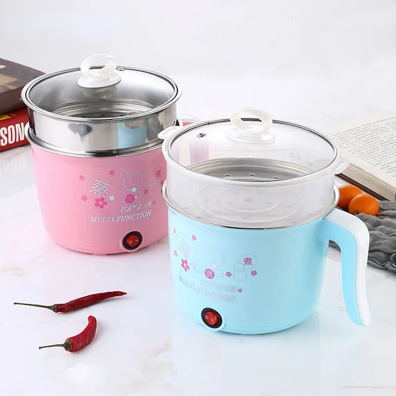 Multifunction Non-stick Pan Electric Cooking Pot Single/Double Layer Hot Pot Household 1-2 People Electric Rice Cooker Machine electric rice cooker electric cooker
