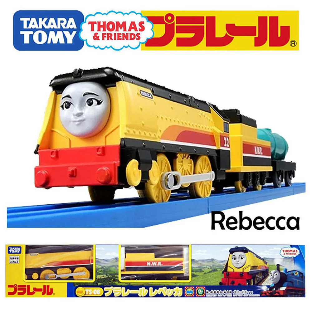 

Takara Tomy Tomica Plarail Thomas TS-08 Rebecca Train Thomas Trackmaster 3 Carriages Train Kids Funny Magic Toys